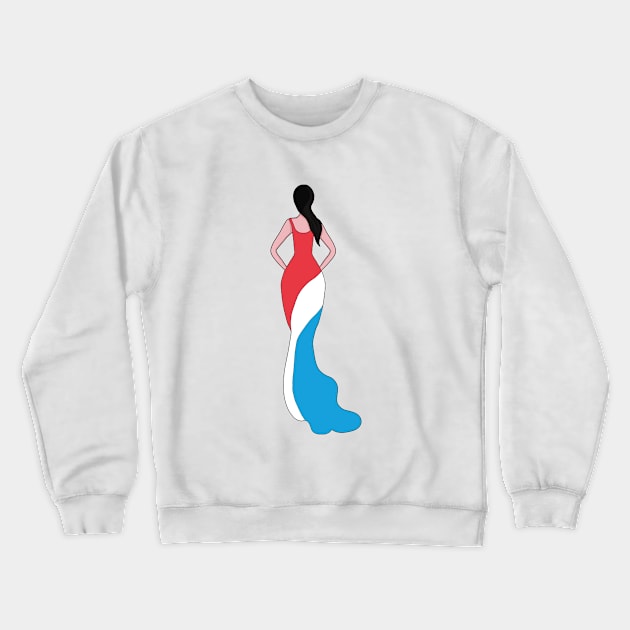 Luxembourg Woman Crewneck Sweatshirt by DiegoCarvalho